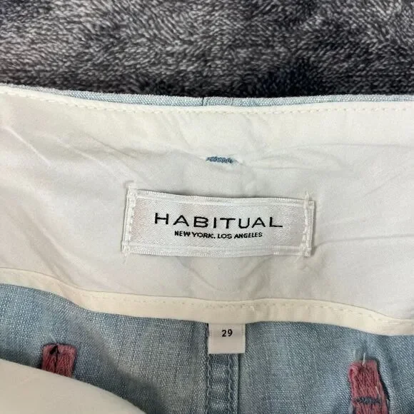 Habitual Los Angeles Wide Leg Linen Blend Belted Blue Denim Jeans 29X22.5 NWT* - Picture 16 of 16